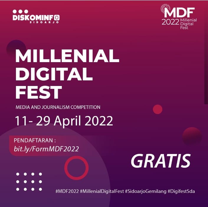 Pemkab Sidoarjo Gelar Lomba Vlog dan Fotografi Millenial Digital Fest (MDF) 2022.