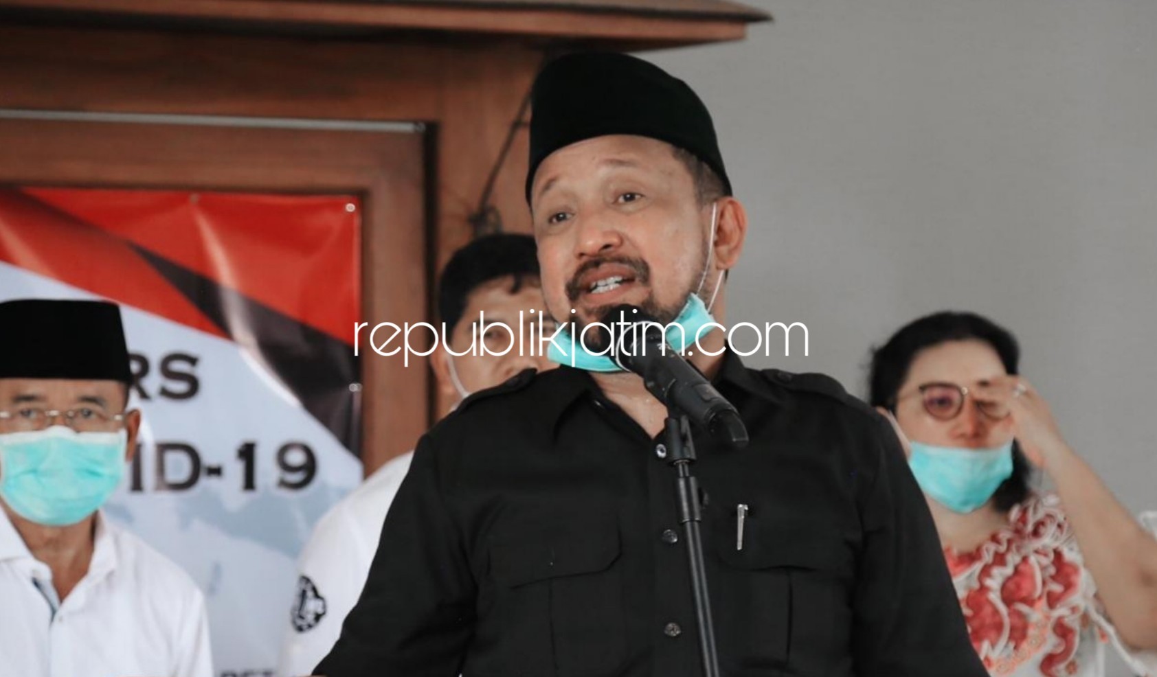 BERTAMBAH - Bupati Ponorogo, Ipong Muchlissoni menyatakan pasien Covid-19 bertambah 7 orang dari penularan lokal.