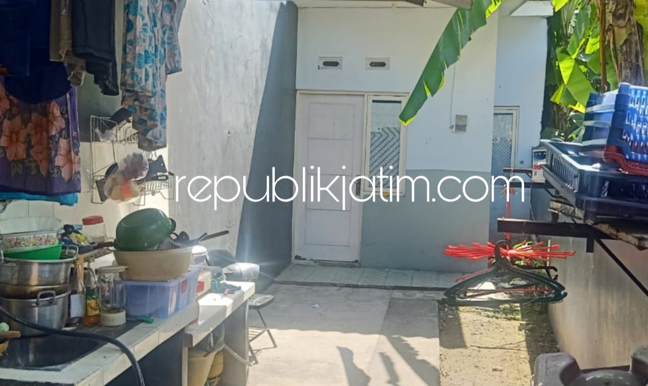 TKP - Lokasi hilangnya motor korban di salah satu kos di Desa Sarirogo, Kecamatan/Kabupaten Sidoarjo, Jumat (26/06/2020).