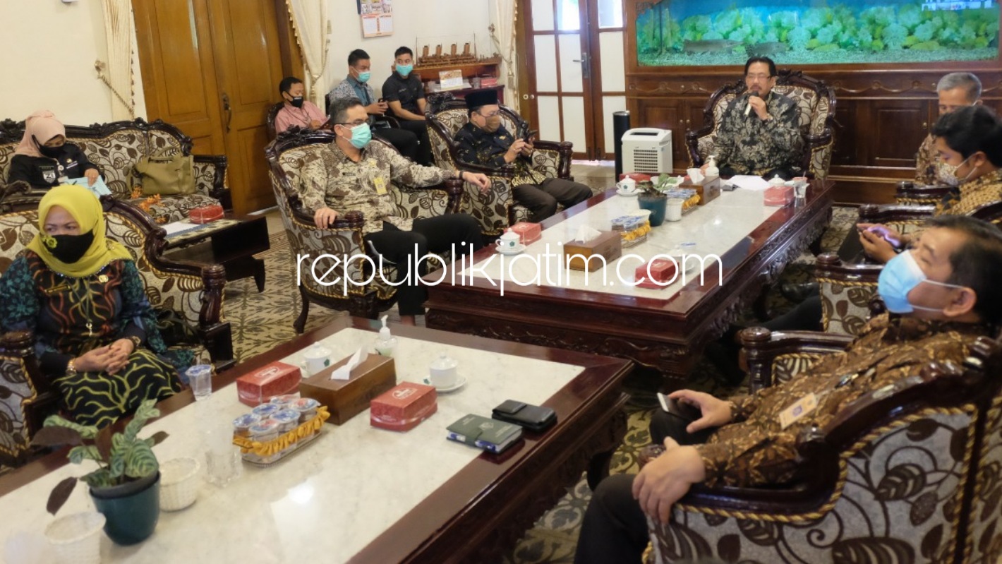 SOFT LAUNCHING - Pemkab Sidoarjo menggelar soft launching (peluncuran) program Integrasikan Layanan Perizinan Empat OPD dengan Sippadu 2.0 di Pendopo Delta Wibawa, Selasa (28/07/2020).