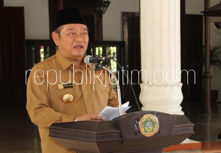 GALANG DANA - Bupati Sidoarjo, Saiful Ilah instruksikan penggalangan dana bantuan untuk korban gempa di Lombok NTB, Senin (13/08/2018).