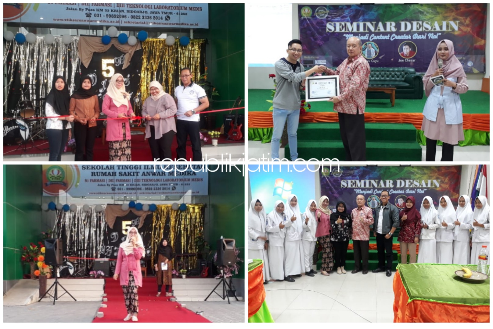 DIES NATALIS - Dies Natalis Stikes RS Anwar Medika kelima diramaikan dengan berbagai acara selama seharian mulai Pentas Seni, Bazar, Seminar Desain, dan Live Musik Akustik, Sabtu (26/10/2019).