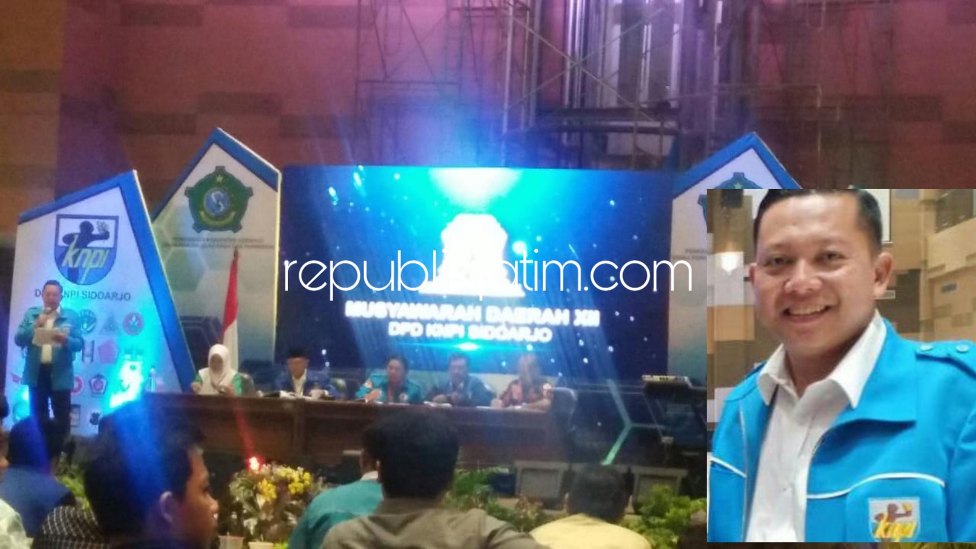 TERPILIH - Ridho Prasetyo terpilih menjadi Ketua DPD KNPI Sidoarjo periode 2018-2021 menggantikan Ari Suryono dalam Musda XII di gedung SCC Lingkar Timur, Minggu (02/11/2018) petang.