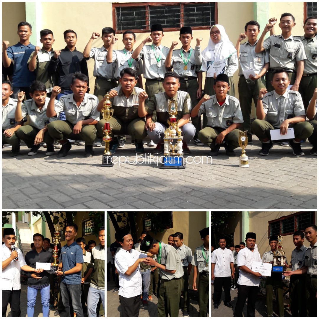 GEBYAR - Sejumlah Wakil Kepala SMK YPM 8 Sidoarjo menyerahkan uang tunai bonus prestasi siswa dan siswi beserta guru pendampingnya senilai Rp 12,8 juta dalam acara Gebyar Bonus, Jumat (13/12/2019).