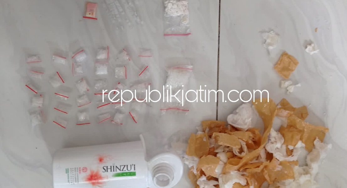 SABU - SABU - Petugas Lapas Tulungagung berhasil menggagalkan penyelundupan 31 paket diduga narkotika jenis sabu-sabu ke dalam Lapas, Kamis (20/01/2022) kemarin.