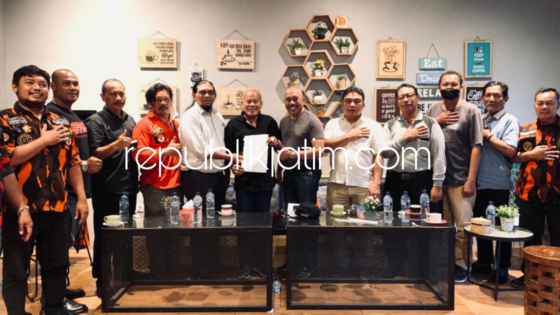 SEPAKAT - Tujuh Organisasi Kemasyarakatan Pemuda (OKP) sepakati pernyataan Bupati Sidoarjo Ahmad Muhdlor Ali sebagai ajakan kepada masyarakat Sidoarjo agar lebih waspada terhadap bahaya penyebaran radikalisme, Sabtu (26/02/2022).