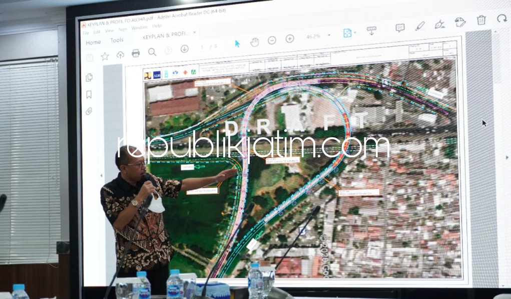 FLYOVER - Bupati Sidoarjo Ahmad Muhdlor mendatangi Mabes TNI AL di Jakarta menemui KASAL Laksamana TNI Yudo Margono untuk membahas percepatan hibah lahan pembangunan Flyover Aloha Gedangan, Kamis (24/3/2022). 