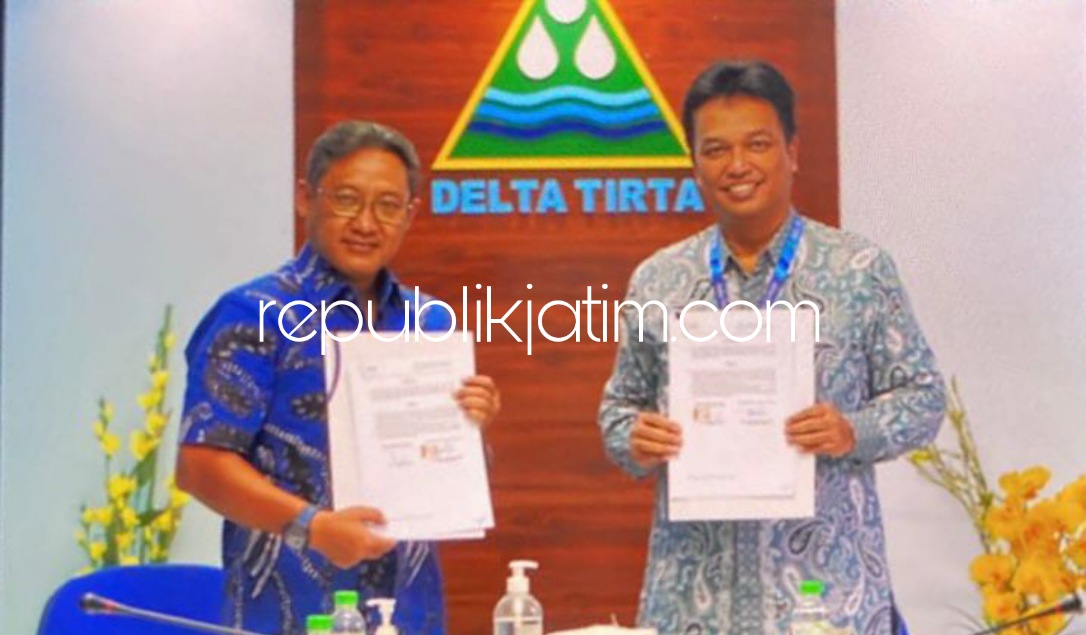 MoU - Kerjasama pencegahan korupsi di lingkungan Perumda Delta Tirta dalam Nota Kesepahaman yang ditandatangani Komite Advokasi Daerah Anti Korupsi Jatim, Reswanda dan Direktur Utama Perumda Delta Tirta Dwi Hary Soeryadi, Senin (28/03/2022).