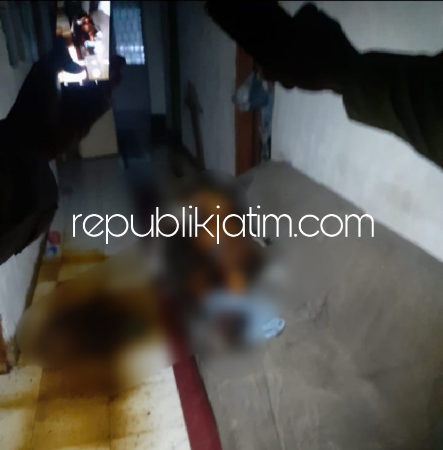 TEWAS - Kondisi korban Taslimah (59) warga Dusun Glagah, Desa Glagaharum, Kecamatan Porong, Sidoarjo yang diduga tewas mengenaskan yang diketahui, Jumat (20/01/2023) petang.