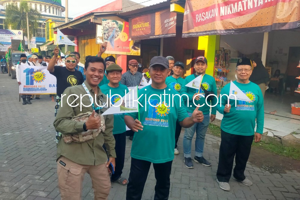 PRA MUSYCAB - Pra Musycab ke 11 Muhammadiyah Krian, Sidoarjo disemarakkan Pawai Taaruf, Sabtu (17/06/2022).