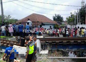 TEWAS - M Habibi (14) pelajar asal Desa Tanjungsari, Kecamatan Taman tewas tersambar KA Logawa, Sabtu (03/02/2018).