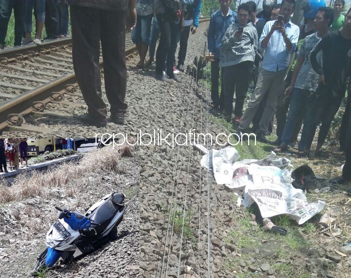 TEWAS - Korban Chintia Martina Agus Darsana (26) warga JL Kedemangan, Desa Ketajen, Kecamatan Gedangan, Kabupaten Sidoarjo tewas mengenaskan di pinggir rel KA Gedangan, Selasa (20/02/2018).